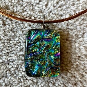 Diachroic glass necklace